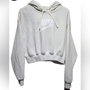 Nike Essential Cropped Hoodie - Light Heather Grey - Size Small BNWOT